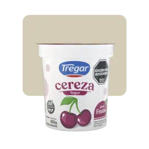tregar yogur con frutas cereza