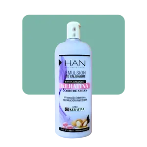 han emulsión de enjuague extra cremoso keratina oro argán 500ml