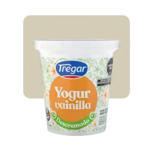 tregar yogur descremado de vainilla 125g