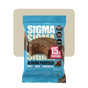 sigma alfajor proteico maní y chocolate 63gr