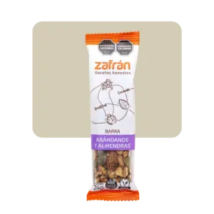 zafrán barra almendras y arándanos 28gr