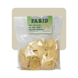 farid crackers con semillas chía, lino y sésamo 150gr