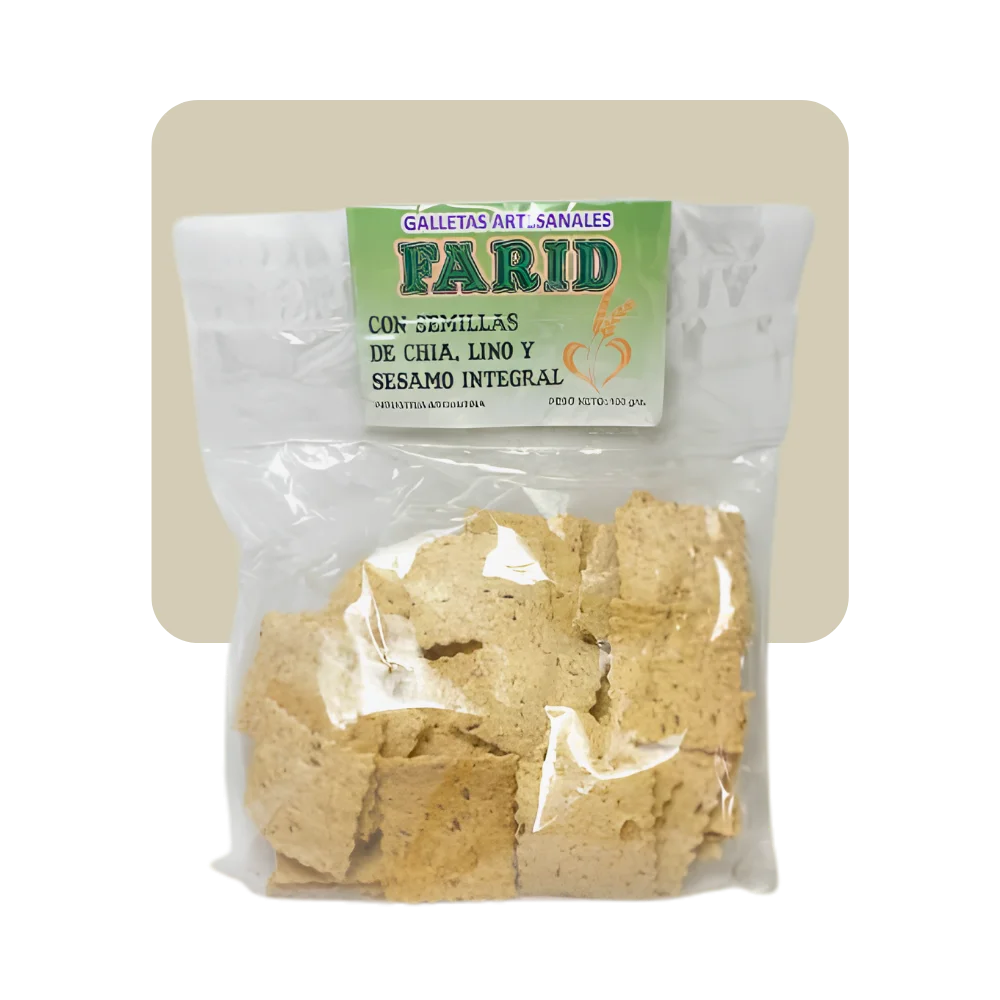 farid crackers con semillas chía, lino y sésamo 150gr