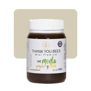 thank you bees miel pura con menta jengibre y limón 500gr
